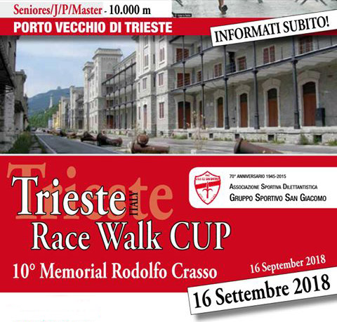Trieste 16 settembre 2018 Gara di Marcia Memorial Crasso